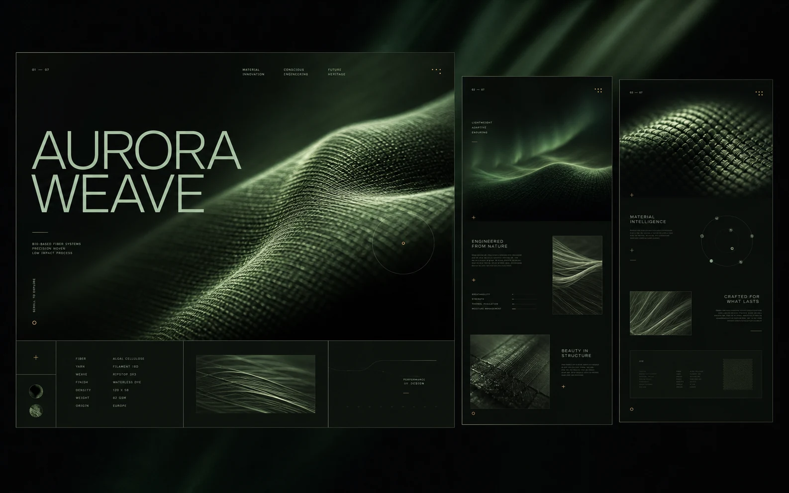Дизайн сайта Aurora Weave