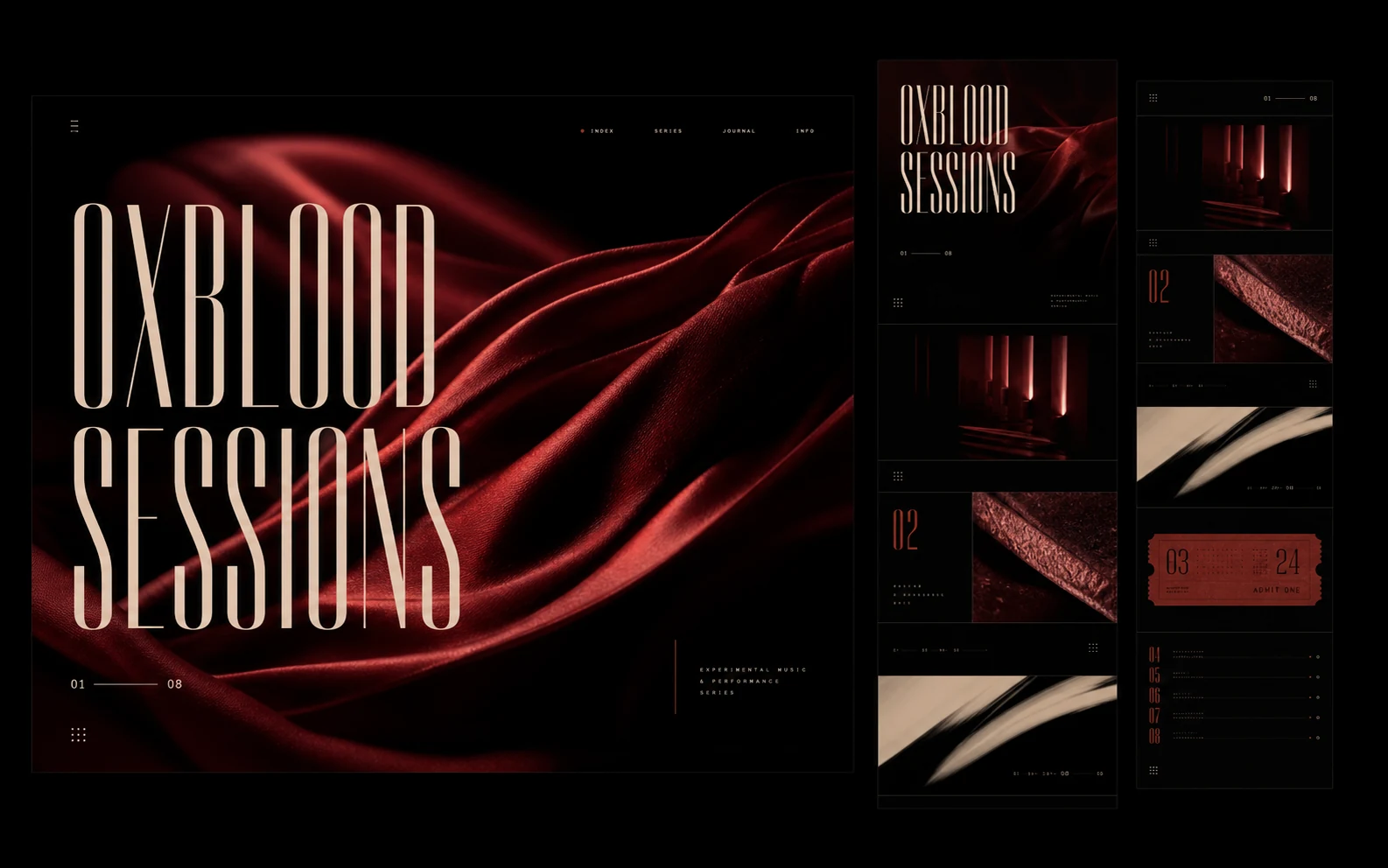 Дизайн сайта Oxblood Sessions