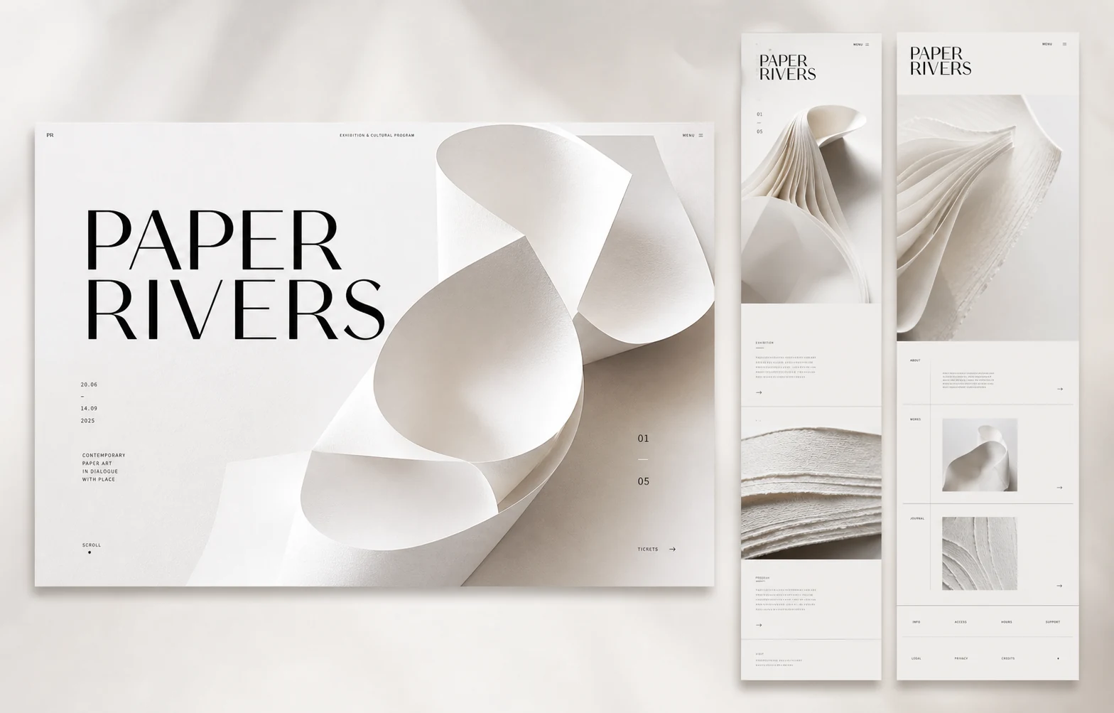 Дизайн сайта Paper Rivers